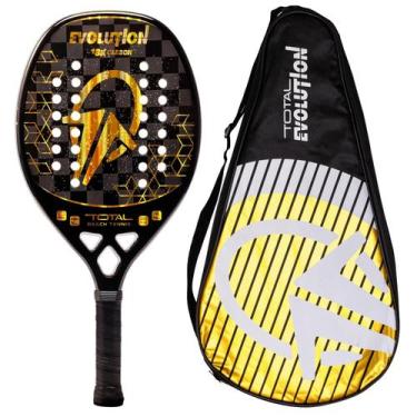 Imagem de Raquete Beach Tennis Carbono 18k Total Evolution Golden 2025 + Capa - 