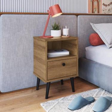 Imagem de Mesa de Cabeceira Infantil 1 Gaveta Quarto Mel - Plasmóbile