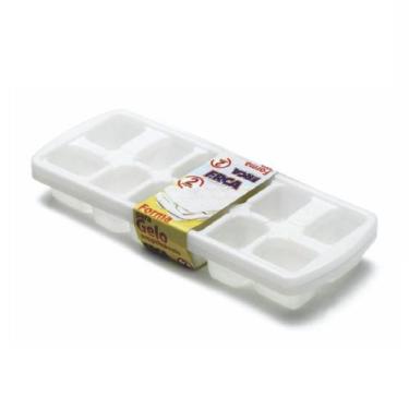 Imagem de Forma De Gelo Cubo Grande Tradicional 12 Cubos Kit 2 Peças - Ercaplast