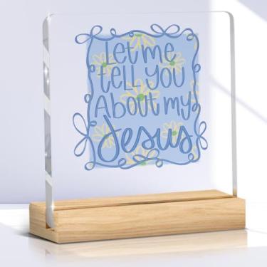 Imagem de Presentes cristãos para mulheres arco placa acrílica decoração de mesa decoração de cubículo, presentes religiosos para mulheres filha cunhada irmã sobrinha