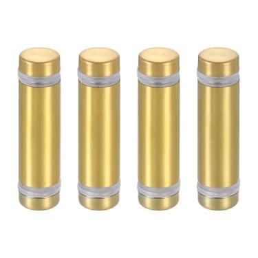 Imagem de 4 peças de parafusos isolantes, parafusos publicitários de cabeça dupla de aço inoxidável de 1,27 cm x 4 cm, suportes de parede para suporte de placa de vidro acrílico, suporte de copo de vinho