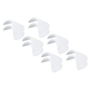 Imagem de 6 pares de ombreiras, almofadas de ombro de fantasia almofadas de esponja respiráveis cobertas para roupas femininas masculinas blazer terno costura casaco, branco, P