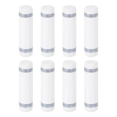 Imagem de 8 peças de parafusos isolantes, parafusos publicitários de cabeça dupla de aço inoxidável de 1,27 cm x 4 cm, suportes de parede para suporte de placa de vidro acrílico, suporte de copo de vinho