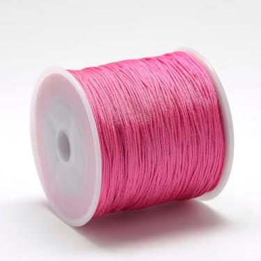 Imagem de 100 m, 0,8 mm, cordão de contas de nylon, coral, chinês, nó chinês, macramê, para fabricação de joias, materiais de embrulho Kumihimo, artesanato faça você mesmo
