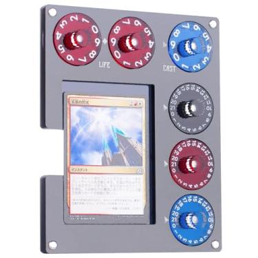 Imagem de Painel de acrílico cinza Commander EDH Command Zone com contador de mostrador fundido Life, Damage, compatível com Magic The Gathering Deck, acessórios MTG Life Counter