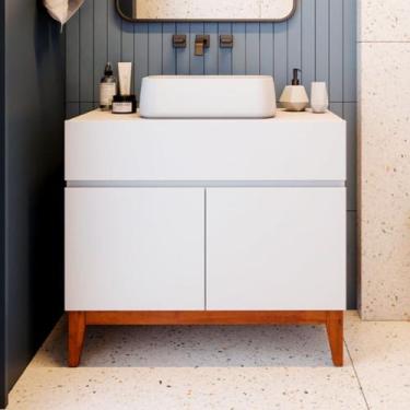 Imagem de Gabinete para Banheiro em Madeira Maciça e Mdf Fresh - Artemobili