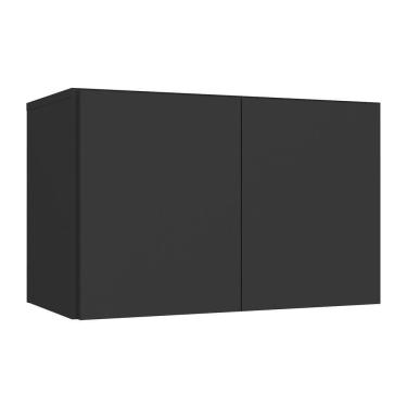 Imagem de Armário De Lavanderia Aéreo Multiuso 2 Portas Multimóveis Mp5040 Preto Preto