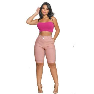 Imagem de Bermuda Feminina Ciclista Bengaline Lycra - Até o joelho - Dália, Rose