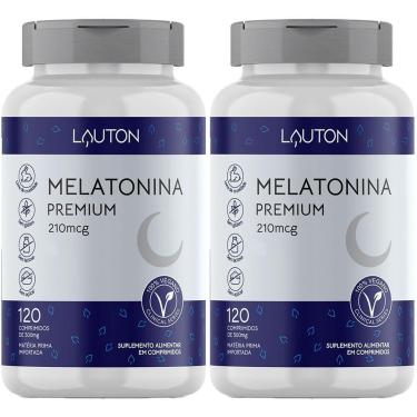 Imagem de Kit 2X Melatonina Premium 210mcg - 120 Comprimidos - Lauton Nutrition-Masculino