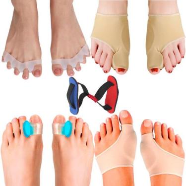 Imagem de Kit 9 pçs protetor corretor joanete pés alívio dor cód-241 - SWG, BEGE