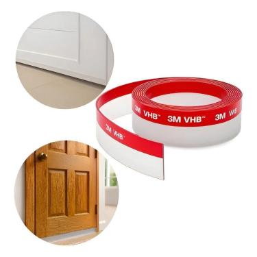 Imagem de Veda Fresta Portas 5Mts X 5 Cm Transparente Borracha Proteto