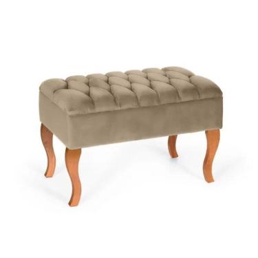 Imagem de Puff Banqueta Soffia Decorativo Captonado Para Sala Ou Quarto Nude