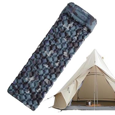 Imagem de Colchão de acampamento, colchão de acampamento, leve, confortável, inflável, portátil, ferramentas de sobrevivência para uso ao ar livre, família, carro, praia, caminhadas, mochilão, barraca, viagem