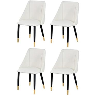 Imagem de Conjunto de 4 cadeiras de móveis de sala de jantar para cozinha, sala de jantar, cadeiras laterais modernas para cozinha, sala de jantar, quarto