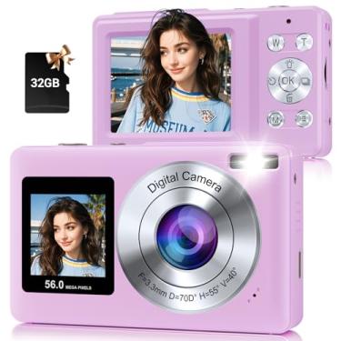 Imagem de Câmera digital de tela dupla 56M 2.7K roxa