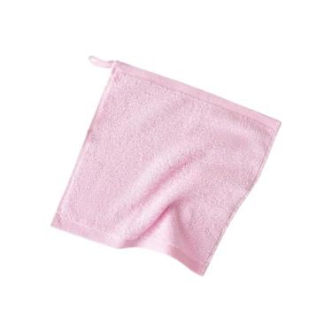 Imagem de Toalha de toalha, 1 pacote para crianças, banheiro, hotel, spa, cozinha, toalhas multiuso e panos de rosto 24 cm x 24 cm (rosa)