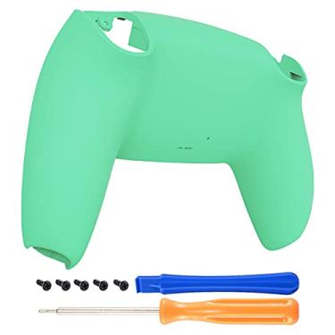 Imagem de eXtremeRate Capa inferior com aderência macia verde menta para controle DualSense, capa traseira personalizada para controle PS5, capa traseira de reposição para controle Playstation 5