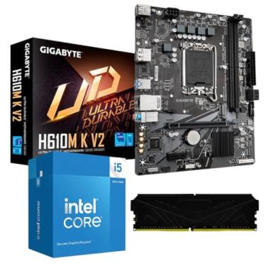 Imagem de Kit Upgrade Intel Core i5-14400F, Placa-Mãe H610, Memória DDR5 16GB 5200MHz