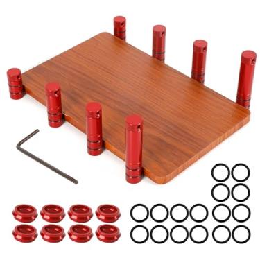 Imagem de Conjunto de 8 cães de banco de 20 mm, de liga de alumínio, antiderrapante, para mesa, para T-Track, marcenaria, bancada, travão, travão, posicionamento, plugue de aplainamento para furo de 20 mm