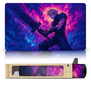 Imagem de Cloud Strife (Stitched) - MTG Playmat - Compatible with Magic The Gathering Playmat - Play MTG, YuGiOh, TCG - Original Play Mat Art Designs & Accessories
