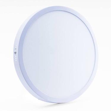 Imagem de Plafon Led Sobrepor Redondo 24w 3000k Branco Quente Bivolt