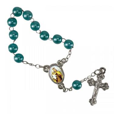 Imagem de 50 Mini Terços com Foto Nossa Senhora do Carmo - SJO Artigos Religioso