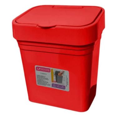 Imagem de Lixeira de Pia C/ Tampa Removível Plástica 2,8L Banheiro Cozinha - Lp 