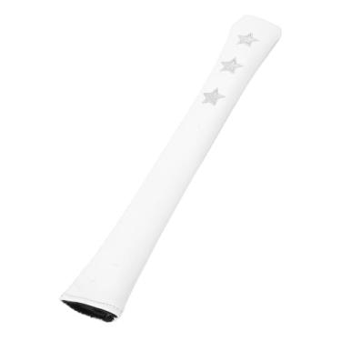 Imagem de Asixxsix Capa para Cabeça de Bastão de Alinhamento de Golfe, Protetor de Suporte de Bastão de Alinhamento de PU à Prova D'água, Design Antiderrapante, Bordado Elegante, Fácil de Limpar, (Branco)