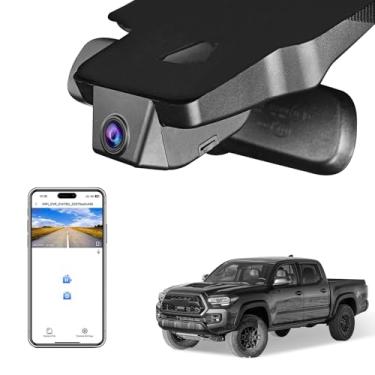 Imagem de Mangoal Câmera de painel 4K personalizada para Toyota Tacoma 2018 2019 2020 2021 2022 2023, Limited TRD Sport Off-Road Pro SR5 SR, visual OEM integrado, vídeo UHD 2160P, aplicativo e WiFi, cartão de