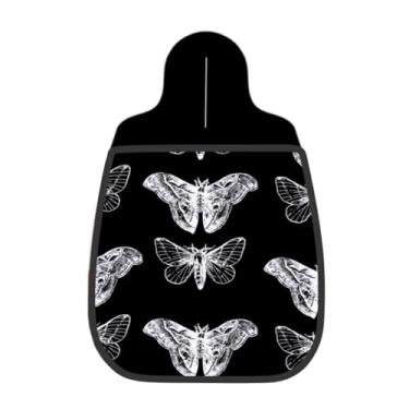 Imagem de Lixeira De Carro Organizador Lixinhocar Estampa Mariposa Preto Branco