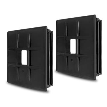 Imagem de luxlead Tampa de extremidade de plugue de para-choque RV 4" tampas quadradas para RV, trailer, trailer de viagem, pacote com 2