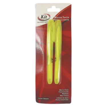Imagem de Marca Texto Fluo Kit, blister c/2 nas cores ama/verd