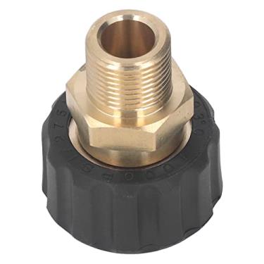 Imagem de Adaptador de lavadora de pressão Conector de mangueira de pistola 5000PSI Kit de encaixe de latão de alto desempenho para lavadoras de pressão elétricas Acessórios de peças de (Macho G3/8 a Fêmea M22