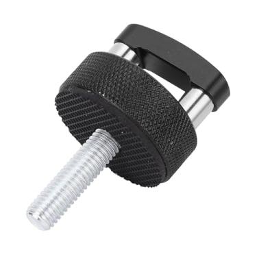 Imagem de aqxreight 6 Peças Parafuso de Polegar de Liberação Rápida de Aço Inoxidável Tarugo de Alumínio Fixador Superior Rígido Com Substituição de Anel D para JK JL JT Preto para 2018 e 2022 Verificação (#11)