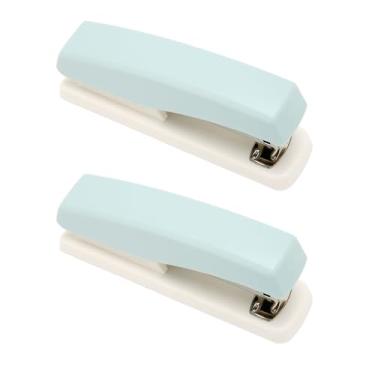 Imagem de aqxreight 2 Peças Grampeador de Escritório Evita Deslizamento Portátil Estável Durável Ergonômico Grampeador Escolar para Estudantes Cinza Com Mão No Tamanho SLIP Easy é Escolar Store HOLD HOLD Easy