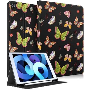 Imagem de Wazzasoft Capa para iPad 9ª/8ª/7ª geração de 10,2 polegadas – Capa fólio inteligente para mulheres e meninas (despertar/hibernar automaticamente) com suporte de lápis embutido para tablet Apple, capa