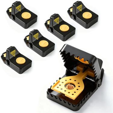 Imagem de Armadilhas para Rato Pacote com 6, Armadilha Grande para Rato Interior para Casa, Armadilhas de Rato de Alta Sensível, Rato Fácil e Rápido, Armadilha de Rato Reutilizável para Exterior/Garagem/Cozinha