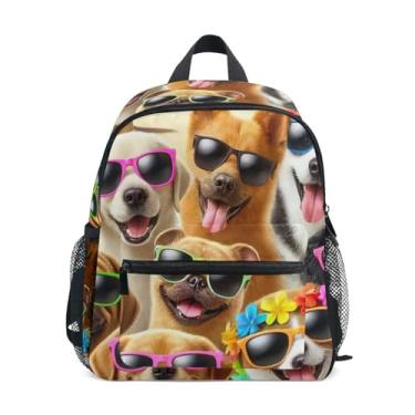 Imagem de Cute Cats Funny Animals Simple Modern Toddler Backpack with Whistle, 2 Bottle Pockets, Lightweight, Backpacks for Preschool 10x4x12 In, for Ages 3-8