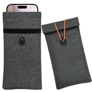 Imagem de INLIKASHLNE Bolsa Faraday para telefones e chaveiros, pacote com 2 bolsas de bloqueio de sinal com proteção RFID/NFC/GPS/WiFi/celular, bolsa de privacidade antirastreamento para entrada sem chave de