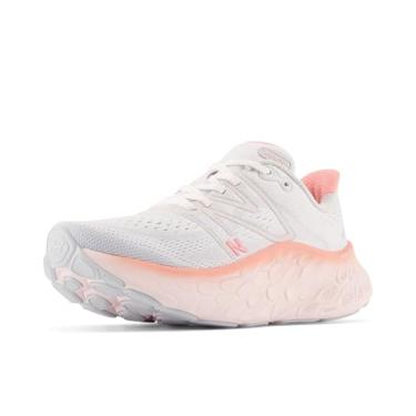 Imagem de New Balance Fresh Foam X More V4 Tênis de corrida feminino, Quartzo cinza/rosa lavado/toranja, 7 Wide