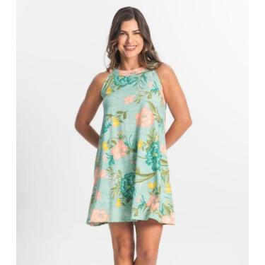 Imagem de Vestido Curto Feminino Em Liganete Select Verde, M, Verde