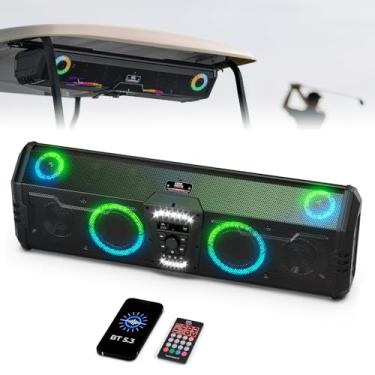 Imagem de KEMIMOTO Barra de som para carrinho de golfe, barra de som para carrinho de golfe de 86 cm com Bluetooth, alto-falante de carrinho de golfe à prova d'água IP66 com luzes RGB, 12 sistemas de