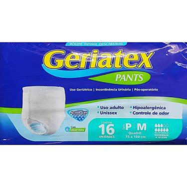 Imagem de Roupa Íntima Descartável Geriatex Pants P/M - 16 unidades