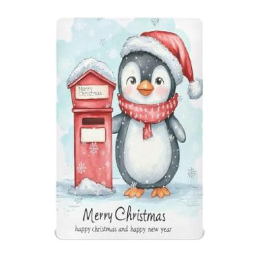 Imagem de Wassud Jogo de lençol com elástico para berço de pinguim fofo para meninos e meninas, respirável, neutro, 71 x 132 cm