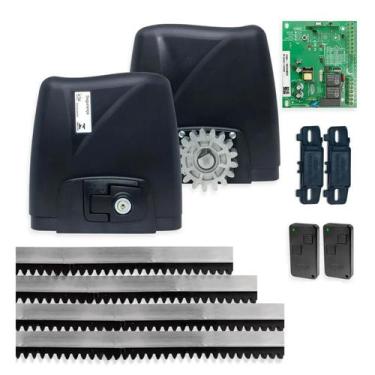 Imagem de Kit 1 Motor Rossi Dz Atto Turbo 4m Crem 2 Control  P/ Portão Deslizant