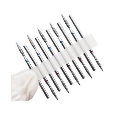 Imagem de 10 Peças De Broca De Unha Tornado Diamond, Cortadores De Manicure De G