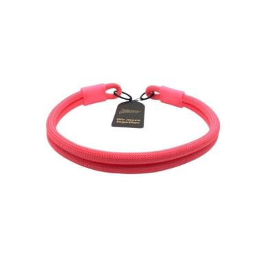 Imagem de Coleira De Corda Dupla Rosa 65cm Resistente Acqua Wave