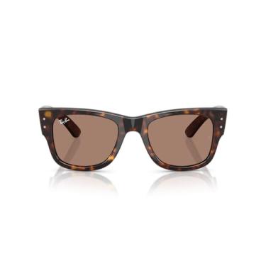 Imagem de Óculos de Sol Ray-Ban Mega Wayfarer 0RB0840S 902/1A Tam 51 / Havana Marrom - Lentes Roxo Claro