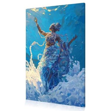 Imagem de Quadro Decoração Iemanjá Orixá Umbanda Candomblé Canva 60x40 - DC Expr