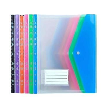 Imagem de Pastas Expansíveis A4 (12/6 Unidades) Com Bolsos Para Fichário De 11 A